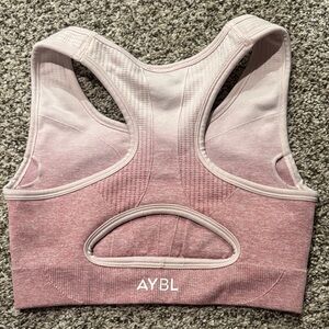 AYBL Pink Ombre Seamless Racerback Sports Bra